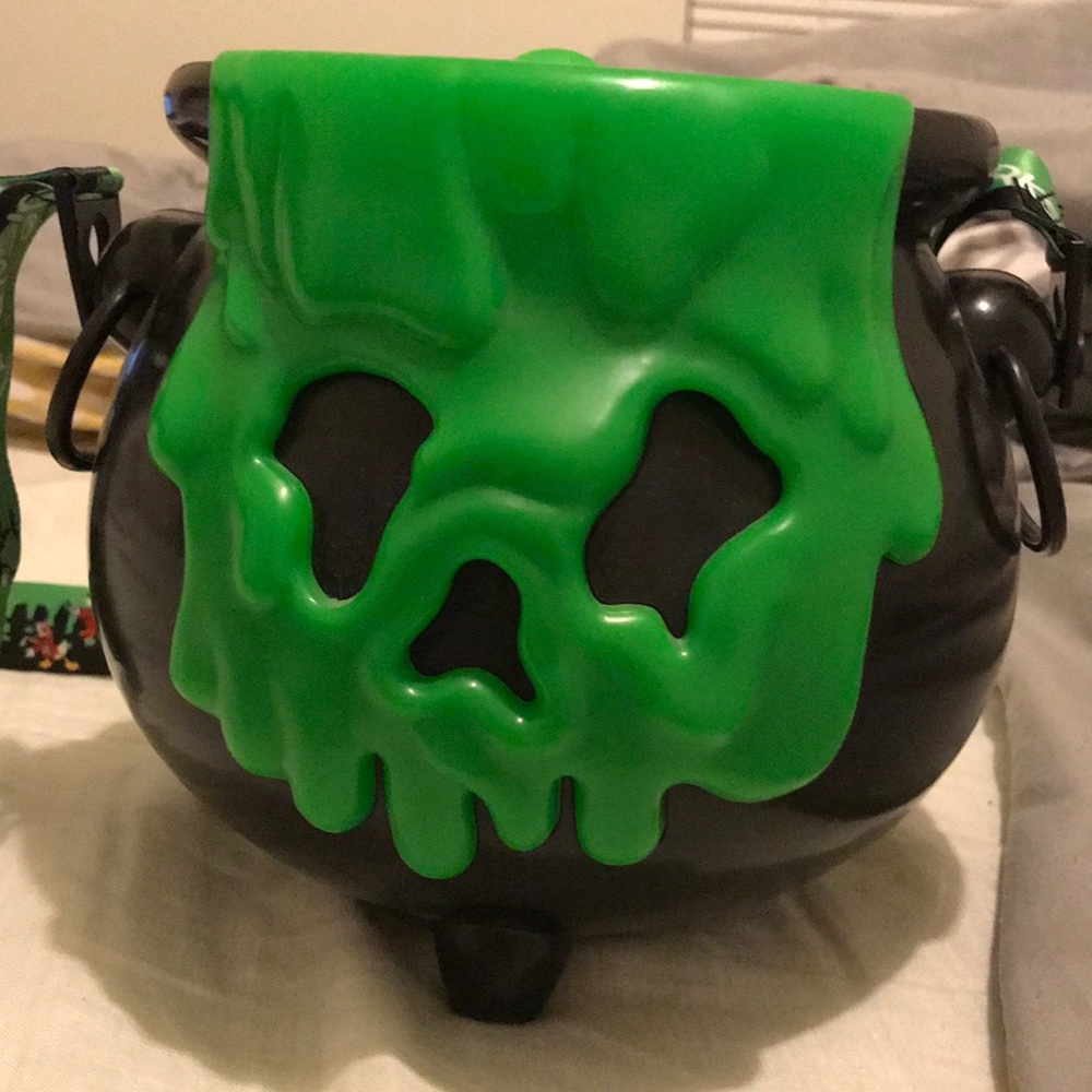 disneyland green cauldron popcorn bucket
